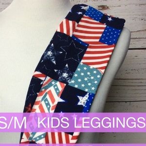 LuLaRoe Kids S/M Americana Leggings NWT
